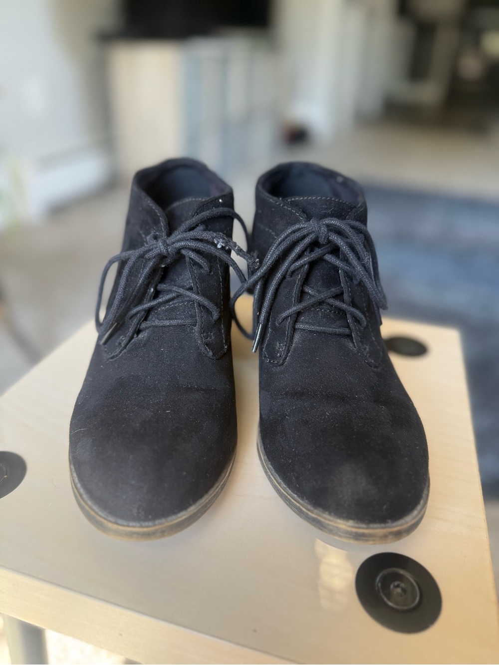 Rocket Dog Black Suede Lace-Up Ankle Boots